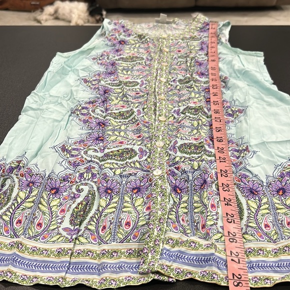 J. Jill Sleeveless Paisley Print Top. Size XS (286) - Picture 10 of 11
